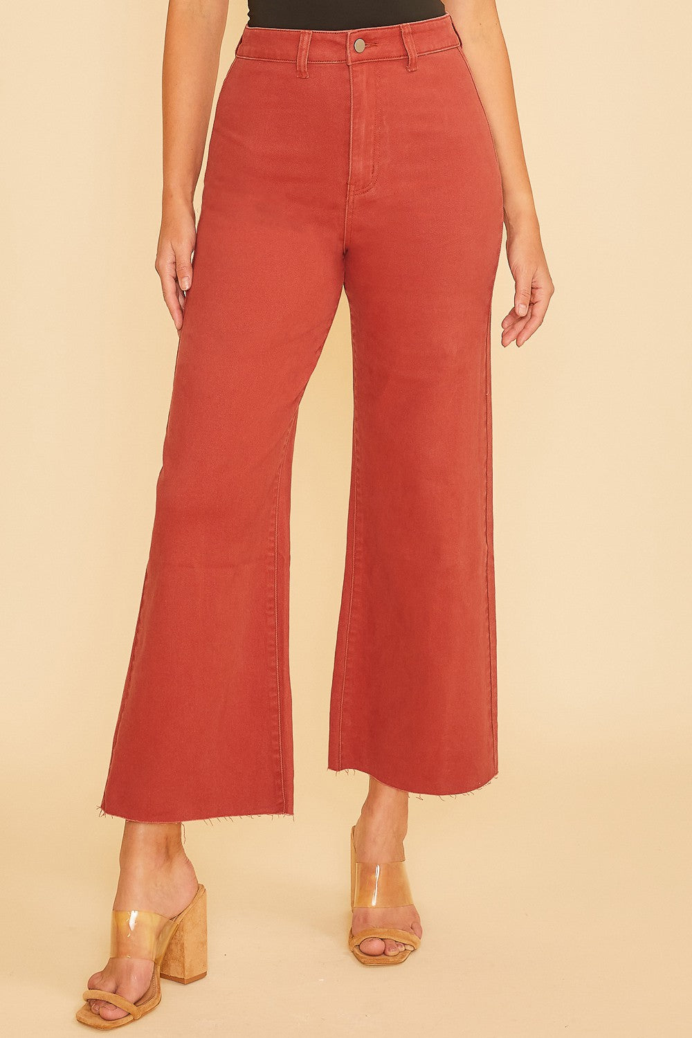 Mineral Red Wide Leg Jeans