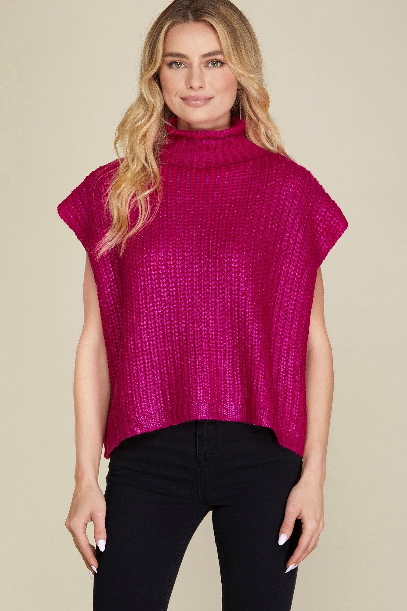 Pink Metallic Sweater